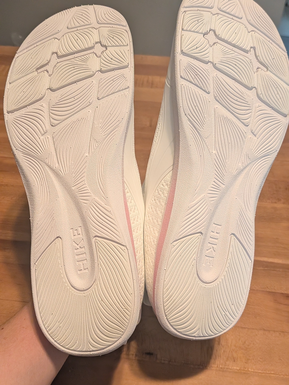 HIKE White & Pink Athletic Walking Sneakers Running Shoes Minimalist Size 10 - Picture 6 of 12